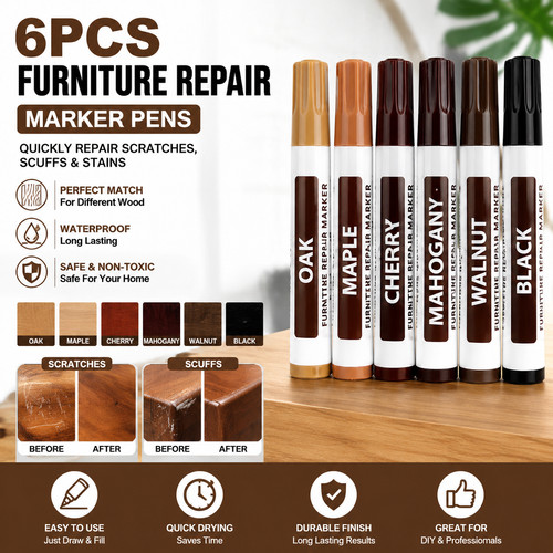 6pcs furniture repair marker - 6pcs,